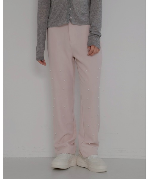 JUMELLE（ジュメロ）の「【洗濯可】pearl straight slacks（スラックス・レディース・グレー/ピンク・SMALL）」の15枚目の写真