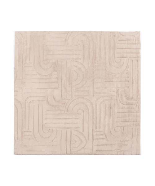 アレーナ ホットカーペットラグ L ライトブラウン 床暖房対応 洗濯可