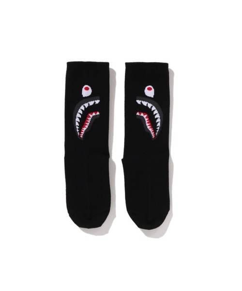 A BATHING APE（アベイシングエイプ）の「SHARK SOCKS（ソックス/靴下・キッズ・ブラック/ピンク/グリーン/イエロー・SMALL/MEDIUM/LARGE）」の12枚目の写真