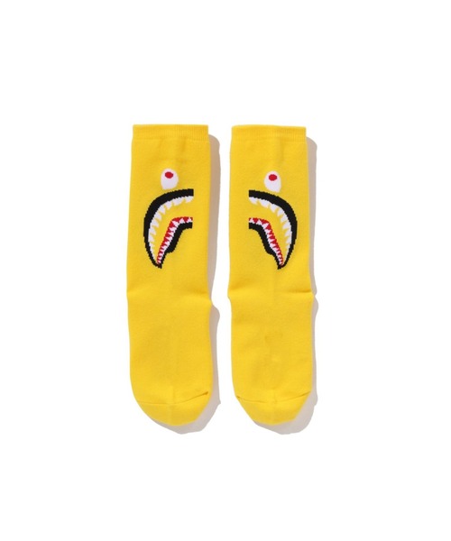 A BATHING APE（アベイシングエイプ）の「SHARK SOCKS（ソックス/靴下・キッズ・ブラック/ピンク/グリーン/イエロー・SMALL/MEDIUM/LARGE）」の10枚目の写真