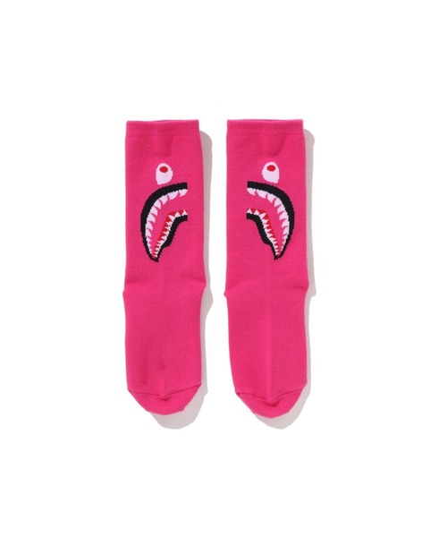 A BATHING APE（アベイシングエイプ）の「SHARK SOCKS（ソックス/靴下・キッズ・ブラック/ピンク/グリーン/イエロー・SMALL/MEDIUM/LARGE）」の9枚目の写真