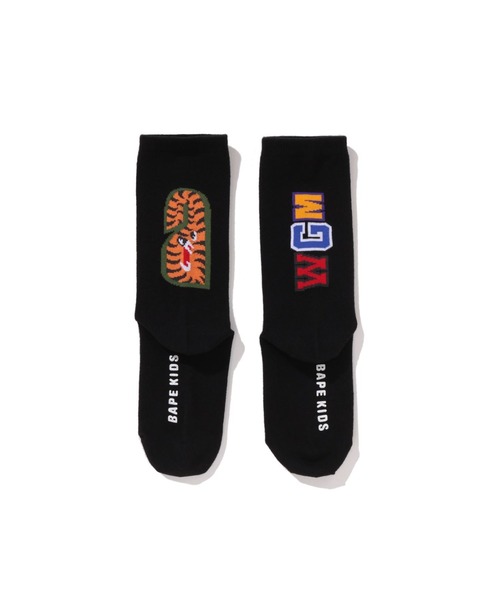 A BATHING APE（アベイシングエイプ）の「SHARK SOCKS（ソックス/靴下・キッズ・ブラック/ピンク/グリーン/イエロー・SMALL/MEDIUM/LARGE）」の8枚目の写真