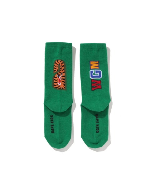 A BATHING APE（アベイシングエイプ）の「SHARK SOCKS（ソックス/靴下・キッズ・ブラック/ピンク/グリーン/イエロー・SMALL/MEDIUM/LARGE）」の7枚目の写真