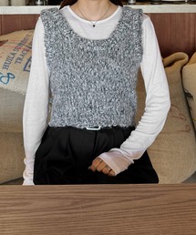 LE MORE | ミックスニットビスチェ(ベスト)