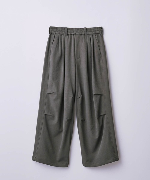SLICK/スリック】Double Cloth Knee Tuck Over Pants/ダブルフェイス