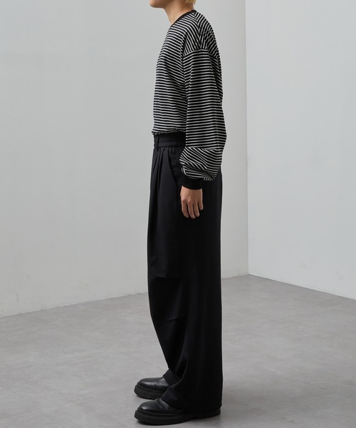 SLICK/スリック】Double Cloth Knee Tuck Over Pants/ダブルフェイス