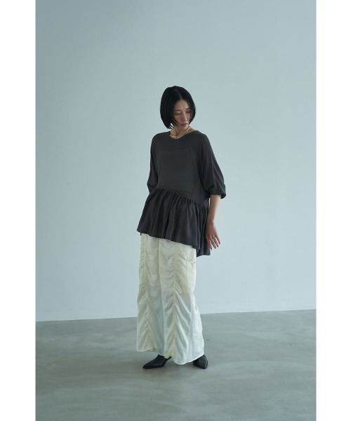 marjour（マージュール）の「PEPLUM SHEER KNIT（ニット/セーター・レディース・チャコールグレー・M）」の13枚目の写真