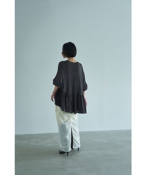 marjour（マージュール）の「PEPLUM SHEER KNIT（ニット/セーター・レディース・チャコールグレー・M）」の11枚目の写真