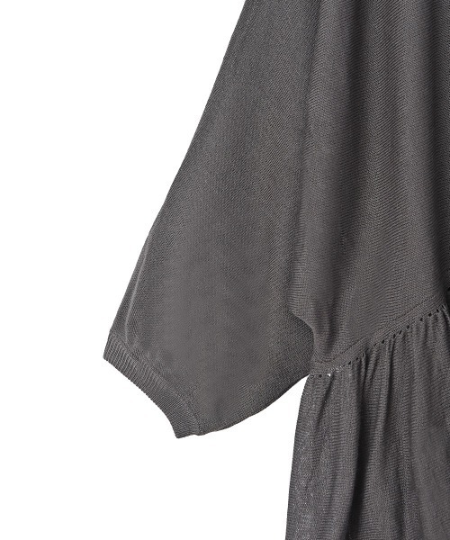 marjour（マージュール）の「PEPLUM SHEER KNIT（ニット/セーター・レディース・チャコールグレー・M）」の5枚目の写真