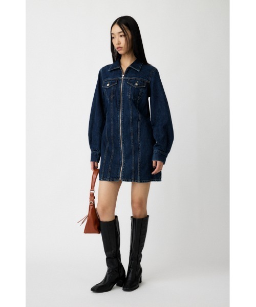MOUSSYレディース　フリーサイズ セール】ZIP UP DENIM ミニドレス（ワンピース）｜MOUSSY（マウジー