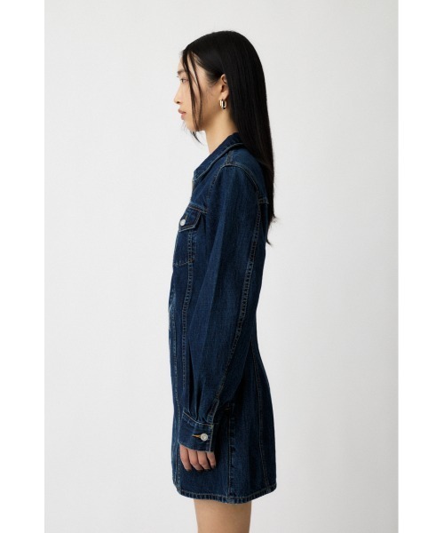 MOUSSY(マウジー)の「ZIP UP DENIM ミニドレス(ワンピース・レディース・ブルー・1/2)」の7枚目の写真