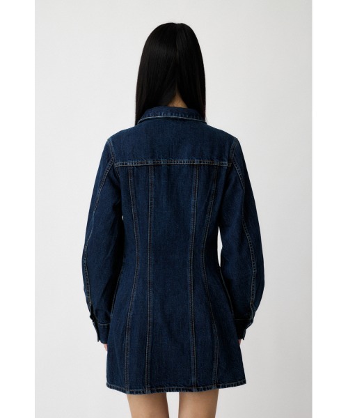 MOUSSY(マウジー)の「ZIP UP DENIM ミニドレス(ワンピース・レディース・ブルー・1/2)」の8枚目の写真