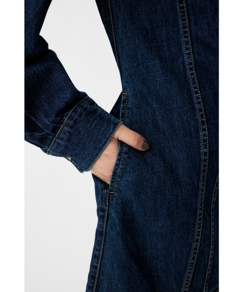 MOUSSY(マウジー)の「ZIP UP DENIM ミニドレス(ワンピース・レディース・ブルー・1/2)」の12枚目の写真
