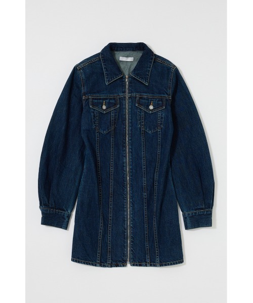 MOUSSY(マウジー)の「ZIP UP DENIM ミニドレス(ワンピース・レディース・ブルー・1/2)」の15枚目の写真