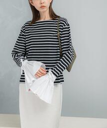 Mewl　シャツスリーブボーダーTOPS