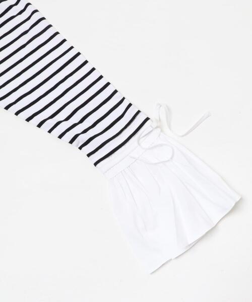 Mewl シャツスリーブボーダーTOPS Mewl シャツスリーブボーダーTOPS