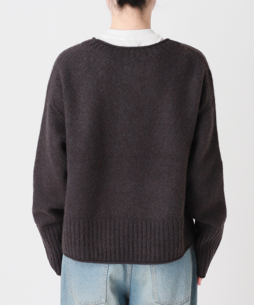 journal standard L'essage（ジャーナルスタンダードレサージュ）の「ヤククルーネックプルオーバー（ニット/セーター・レディース・チャコールグレー/ライトブルー/オレンジ・FREE）」の5枚目の写真