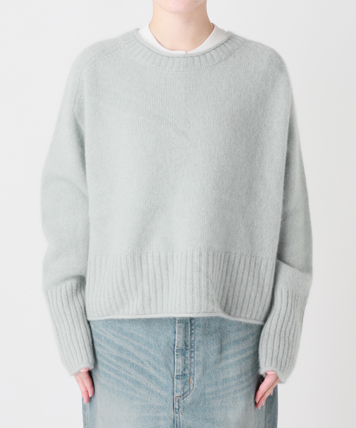 journal standard L'essage（ジャーナルスタンダードレサージュ）の「ヤククルーネックプルオーバー（ニット/セーター・レディース・チャコールグレー/ライトブルー/オレンジ・FREE）」の10枚目の写真