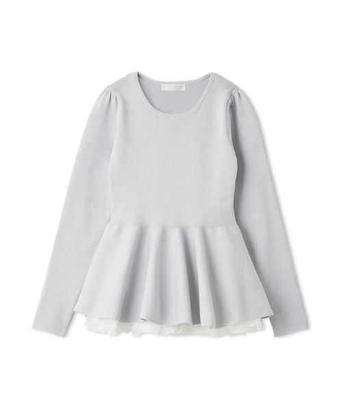 CELFORD（セルフォード）の「ペプラムドッキングニットプルオーバー（ニット/セーター・レディース・アイボリー/ブラック/サックスブルー・36/38）」の3枚目の写真