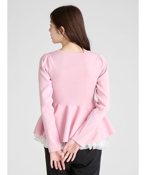 CELFORD（セルフォード）の「ペプラムドッキングニットプルオーバー（ニット/セーター・レディース・アイボリー/ブラック/サックスブルー・36/38）」の8枚目の写真