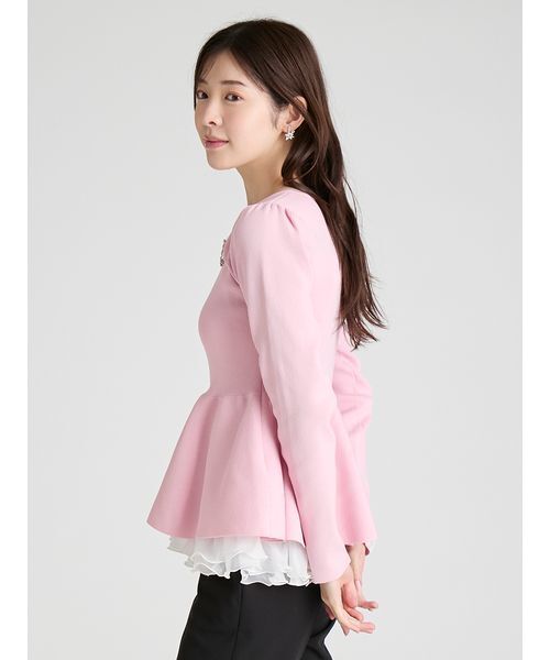 CELFORD（セルフォード）の「ペプラムドッキングニットプルオーバー（ニット/セーター・レディース・アイボリー/ブラック/サックスブルー・36/38）」の9枚目の写真