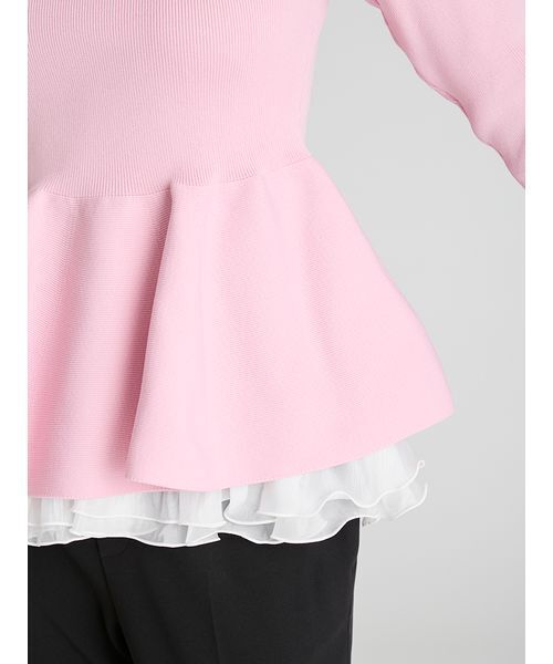 CELFORD（セルフォード）の「ペプラムドッキングニットプルオーバー（ニット/セーター・レディース・アイボリー/ブラック/サックスブルー・36/38）」の13枚目の写真