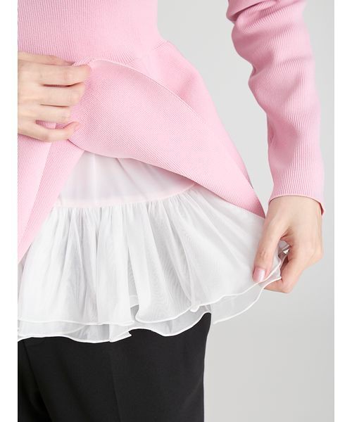 ペプラムドッキングニットプルオーバー（ニット/セーター）｜CELFORD