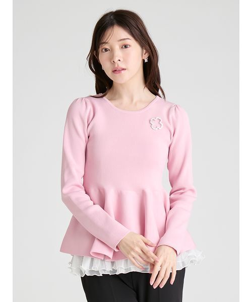 CELFORD（セルフォード）の「ペプラムドッキングニットプルオーバー（ニット/セーター・レディース・アイボリー/ブラック/サックスブルー・36/38）」の15枚目の写真