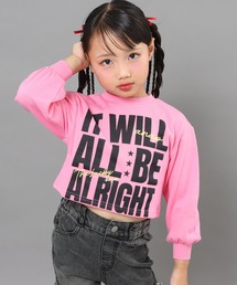 ANAP kids（アナップキッズ）の「メッセージ プリント クロップド スウェット（スウェット・キッズ）」