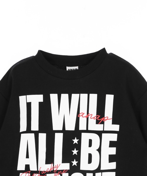 ANAP kids（アナップキッズ）の「メッセージ プリント クロップド スウェット（スウェット・キッズ・ホワイト/ブラック/ピンク・120/110/130）」の13枚目の写真