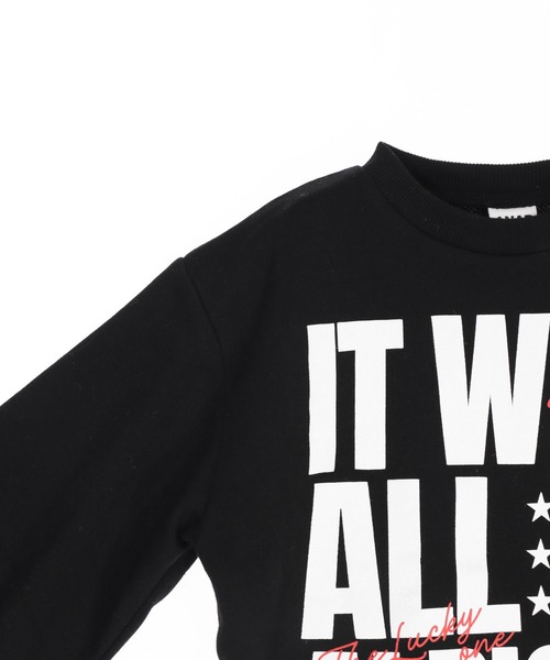 ANAP kids（アナップキッズ）の「メッセージ プリント クロップド スウェット（スウェット・キッズ・ホワイト/ブラック/ピンク・120/110/130）」の14枚目の写真