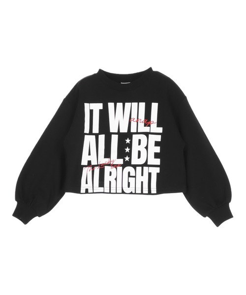 ANAP kids（アナップキッズ）の「メッセージ プリント クロップド スウェット（スウェット・キッズ・ホワイト/ブラック/ピンク・120/110/130）」の17枚目の写真