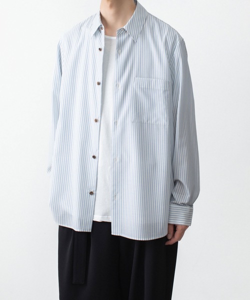 ATTACHMENT(アタッチメント)の「WO/PE ストライプ L/S SHIRT / WO/PE STRIPE L/S SHIRT(シャツ/ブラウス・メンズ・レッド/ブルー/グレー・3/2/1)」の10枚目の写真