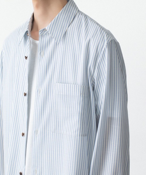 ATTACHMENT(アタッチメント)の「WO/PE ストライプ L/S SHIRT / WO/PE STRIPE L/S SHIRT(シャツ/ブラウス・メンズ・レッド/ブルー/グレー・3/2/1)」の14枚目の写真