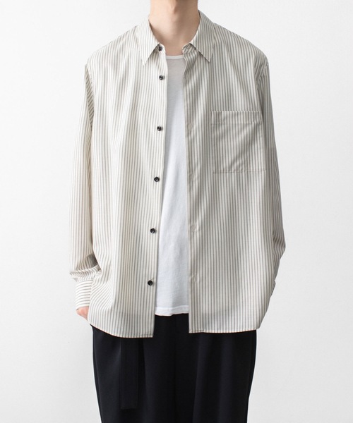 ATTACHMENT(アタッチメント)の「WO/PE ストライプ L/S SHIRT / WO/PE STRIPE L/S SHIRT(シャツ/ブラウス・メンズ・レッド/ブルー/グレー・3/2/1)」の18枚目の写真