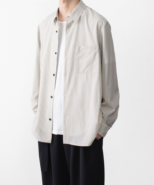 ATTACHMENT(アタッチメント)の「WO/PE ストライプ L/S SHIRT / WO/PE STRIPE L/S SHIRT(シャツ/ブラウス・メンズ・レッド/ブルー/グレー・3/2/1)」の19枚目の写真