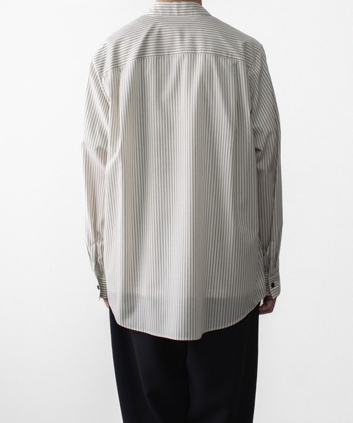 ATTACHMENT(アタッチメント)の「WO/PE ストライプ L/S SHIRT / WO/PE STRIPE L/S SHIRT(シャツ/ブラウス・メンズ・レッド/ブルー/グレー・3/2/1)」の21枚目の写真