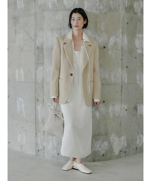 MIESROHE(ミースロエ)の「シャギーシングルジャケット(テーラードジャケット・レディース・ピンク/ライトベージュ/チャコールグレー・0/1)」の10枚目の写真