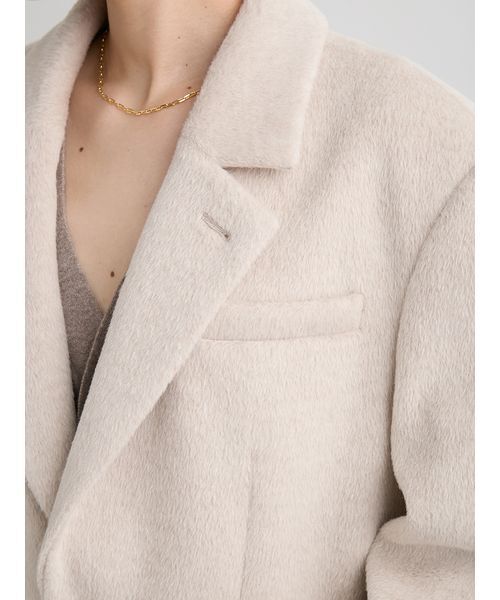 MIESROHE(ミースロエ)の「シャギーシングルジャケット(テーラードジャケット・レディース・ピンク/ライトベージュ/チャコールグレー・0/1)」の20枚目の写真