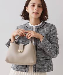 OPAQUE.CLIP | 【2WAY】サフィアーノ調ミドルワンハンドルバッグ(ハンドバッグ)