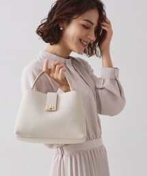 OPAQUE.CLIP | 【2WAY】サフィアーノ調ミドルワンハンドルバッグ(ハンドバッグ)