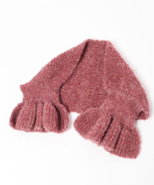 niko and...（ニコアンド）の「オリジナルフリルニットティペット（マフラー・レディース・グリーン/ボルドー/ナチュラル・0）」の10枚目の写真