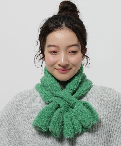 niko and...（ニコアンド）の「オリジナルフリルニットティペット（マフラー・レディース・グリーン/ボルドー/ナチュラル・0）」の21枚目の写真