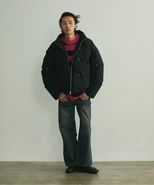 BLANK HOTEL(ブランクホテル)の「Rivet & Tuck Design Down Jacket / リベットタックデザインダウンジャケット(ダウンジャケット/コート・メンズ・ブラック・L/M)」の12枚目の写真