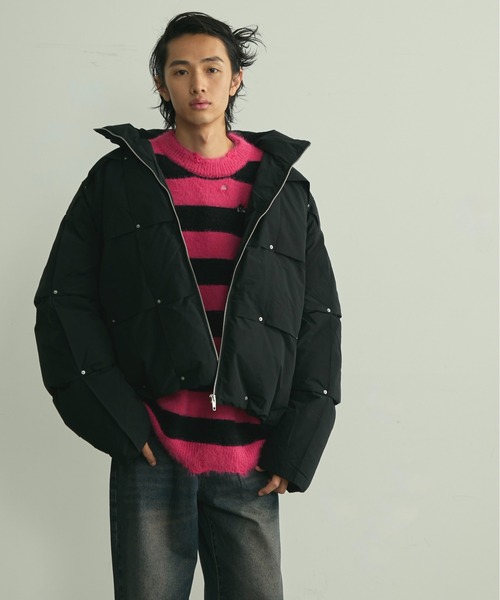 BLANK HOTEL(ブランクホテル)の「Rivet & Tuck Design Down Jacket / リベットタックデザインダウンジャケット(ダウンジャケット/コート・メンズ・ブラック・L/M)」の15枚目の写真