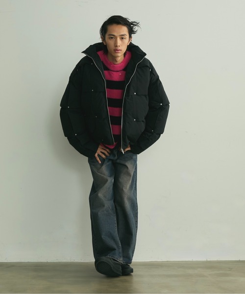 BLANK HOTEL(ブランクホテル)の「Rivet & Tuck Design Down Jacket / リベットタックデザインダウンジャケット(ダウンジャケット/コート・メンズ・ブラック・L/M)」の13枚目の写真