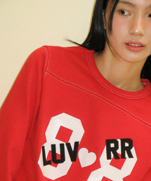 88 LUV RUGBY LONG SLEEVE T SHIRT RED