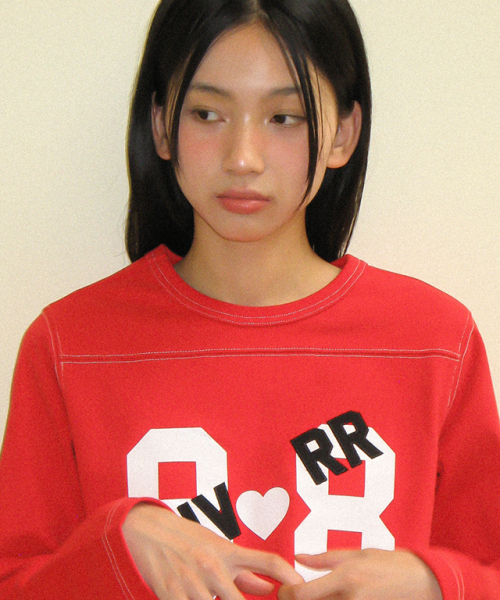 RONRON(ロンロン)の「88 LUV RUGBY LONG SLEEVE T SHIRT RED(Tシャツ/カットソー・レディース・その他・FREE)」の3枚目の写真