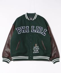 Philip Lumbang（フィリップランバン）の「【フィリップ・ランバン/Philip Lumbang】ウールメルトン ワッペンスタジャン ストリート スケート Y2K オールドスクール バーシティジャケット アワードジャケット（スタジャン）」