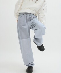 【AMOMENTO for ADAM ET ROPE'】別注DRAWSTRING DENIM PANTS